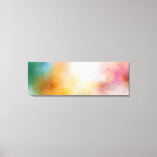 Trendy Artwork Colorful Abstract rood roze geel Canvas Afdruk