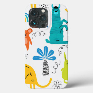 Trendy Australië Blauw Sinaasappel Groen Geel Toug iPhone 13 Pro Hoesje
