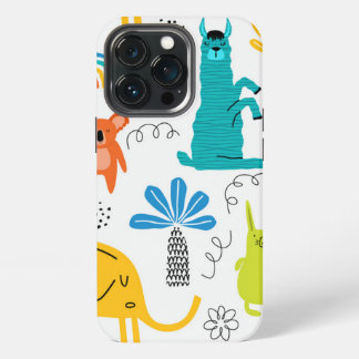Trendy Australië Blauw Sinaasappel Groen Geel Toug iPhone 13 Pro Hoesje