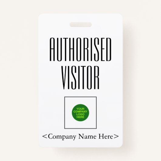 Trendy "Authorized Visitor" Badge (Voorkant)