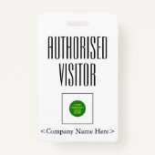Trendy "Authorized Visitor" Badge (Achterkant)