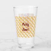 Trendy Autumn Glitter Leaves Glas (Achterkant)