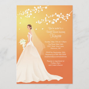 Trendy Autumn Gold Bride Vrijgezellenfeest Invite Kaart