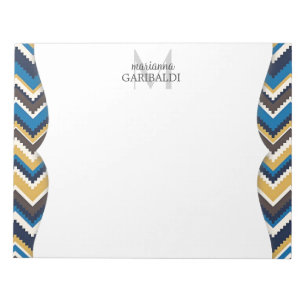 Trendy Aztec Print Personalized Notitieblok