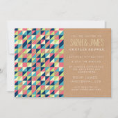 Trendy Aztec Triangles Couples Shower Party Invite Kaart (Voorkant)
