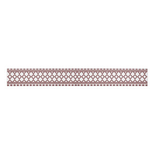 Trendy Aztec Tribal Print Geometric Pattern (rood) Grosgrain Lint