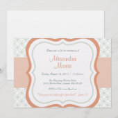 Trendy Baby Dedication Christening Uitnodiging (Voorkant / Achterkant)