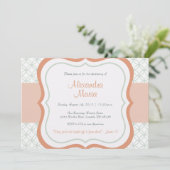 Trendy Baby Dedication Christening Uitnodiging (Staand voorkant)