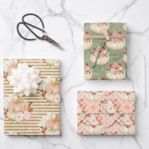 Trendy Baby Meisje Douche Pompoen Kids Verjaardag Inpakpapier Vel