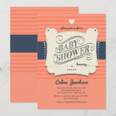 Trendy Baby shower-uitnodiging Kaart (Voorkant / Achterkant)