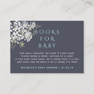 Trendy Baby's Breath Jongens Baby Shower Boek Verz Informatiekaartje