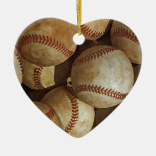 Trendy Baseball Artwork Keramisch Ornament
