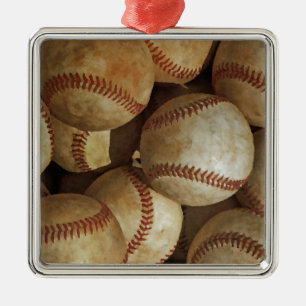 Trendy Baseball Artwork Metalen Ornament