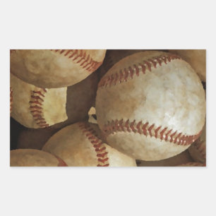 Trendy Baseball Artwork Rechthoekige Sticker