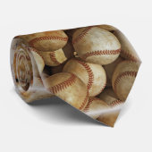 Trendy Baseball Artwork Stropdassen (Opgerold)
