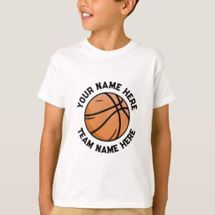 Trendy Basketbal Voeg Jouw naam gepersonaliseerd T-shirt