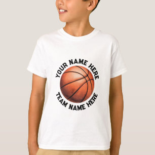 Trendy Basketbal Voeg Jouw naam gepersonaliseerd T-shirt