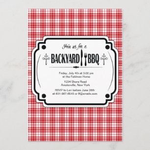 Trendy BBQ Uitnodiging