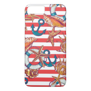 Trendy Beach Pattern iPhone 8 Plus / 7 Plus Hoesje