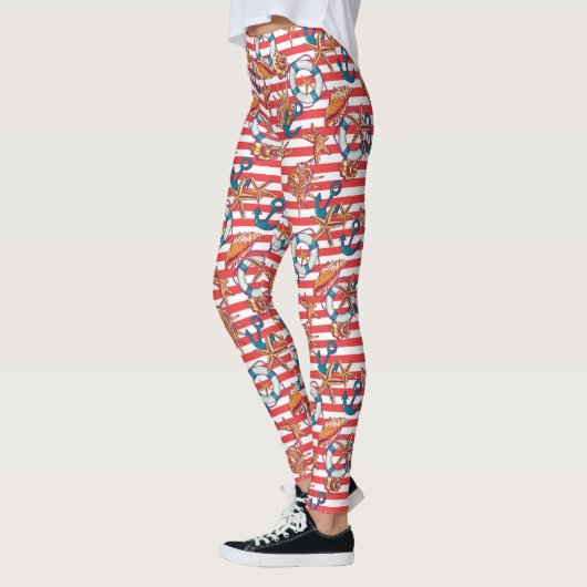Trendy Beach Pattern Leggings (Links)