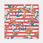 Trendy Beach Pattern Magneet (Voorkant)