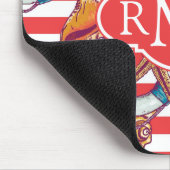 Trendy Beach Pattern | Monogram Muismat (Hoek)