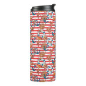 Trendy Beach Pattern Thermosbeker (Gedraaid links)