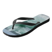 Trendy Beach Seaside Zee Waves Sand Sjabloon Teenslippers (Schuin)