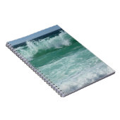 Trendy Beach Seaside Zee Waves Sjabloon Notitieboek (Rechterzijde)