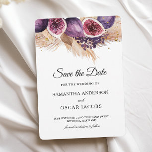 Trendy Beauty Paarse Vijgen & Pampas Save The Date