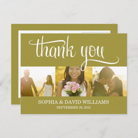 TRENDY BEDANKT | BRUILOFT BEDANKT KAART (Voorkant / Achterkant)