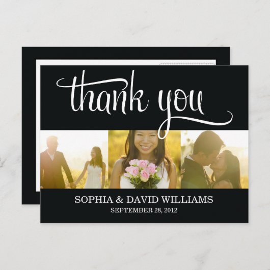 TRENDY BEDANKT | BRUILOFT BEDANKT KAART (Voorkant / Achterkant)