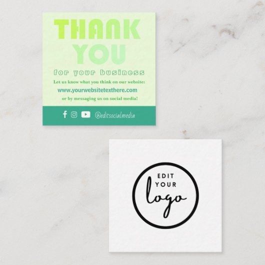 Trendy - Bedankt voor de Kaart voor waardering van (Voorkant / Achterkant)