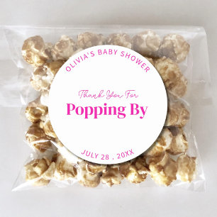 Trendy Bedankt voor het langskomen Baby Shower Fav Ronde Sticker
