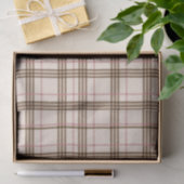 Trendy Beige Brown Tartan Pset Tissuepapier (Geschenk)