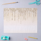 Trendy Beige Champagne Glitter Drift Graphic Tissuepapier (Craft)