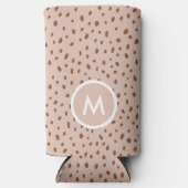 Trendy Beige Monogram met Terracotta Boho Brown (Voorkant)