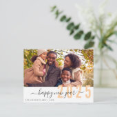 Trendy belettering Nieuwjaar Briefkaart (Staand voorkant)