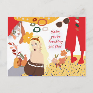 Trendy bemoedigend citaat dat je deze Girly hebt g Briefkaart