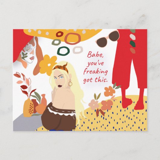 Trendy bemoedigend citaat dat je deze Girly hebt g Briefkaart (Voorkant)