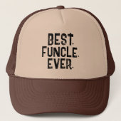 TRENDY BEST FUNCLE OOIT WITTE TYPOGRAFIE TRUCKER PET (Voorkant)