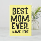 TRENDY BEST MOM EVER ZWARTE TYPOGRAFIE   KAART (Staand voorkant)