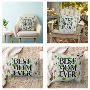 Trendy Beste Moeder Ooit Witte Bloem Moderne Kussen