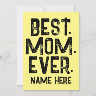 TRENDY BESTE MOEDER OOIT ZWARTE TYPOGRAFIE KAART