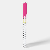 Trendy bietenlicht Paarse witte zwarte polka dot Case-Mate iPhone Case (Achterkant / Rechts)