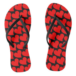 TRENDY BIG RED HEART ROMANTIC VALENTIJN TEENSLIPPERS
