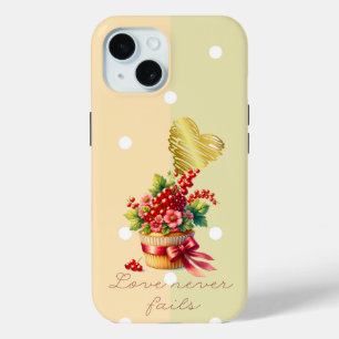 Trendy Bijbel Stip Bes Bloemige Cupcake Hart