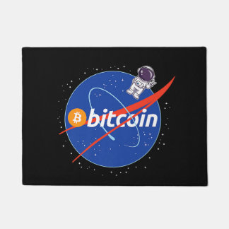 Trendy Bitcoin Astronaut Space Crypto Deurmat