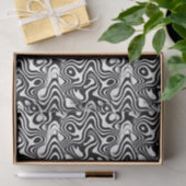Trendy Black and White Abstract Swirls Pattern Tissuepapier (Geschenk)