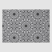 Trendy Black and White mosaic Geometric Pattern Tissuepapier (Voorkant)